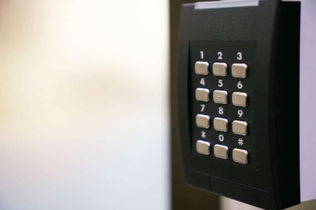 close up number access control password door for security in a office building