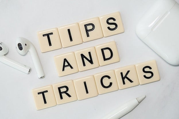 the word tips and tricks spelled out with letters